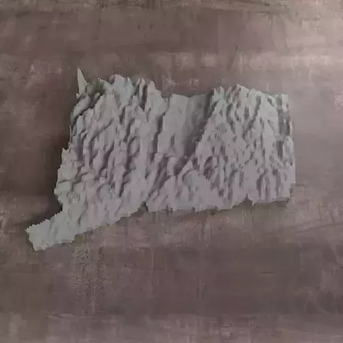 Ready to print Connecticut State 3D model
