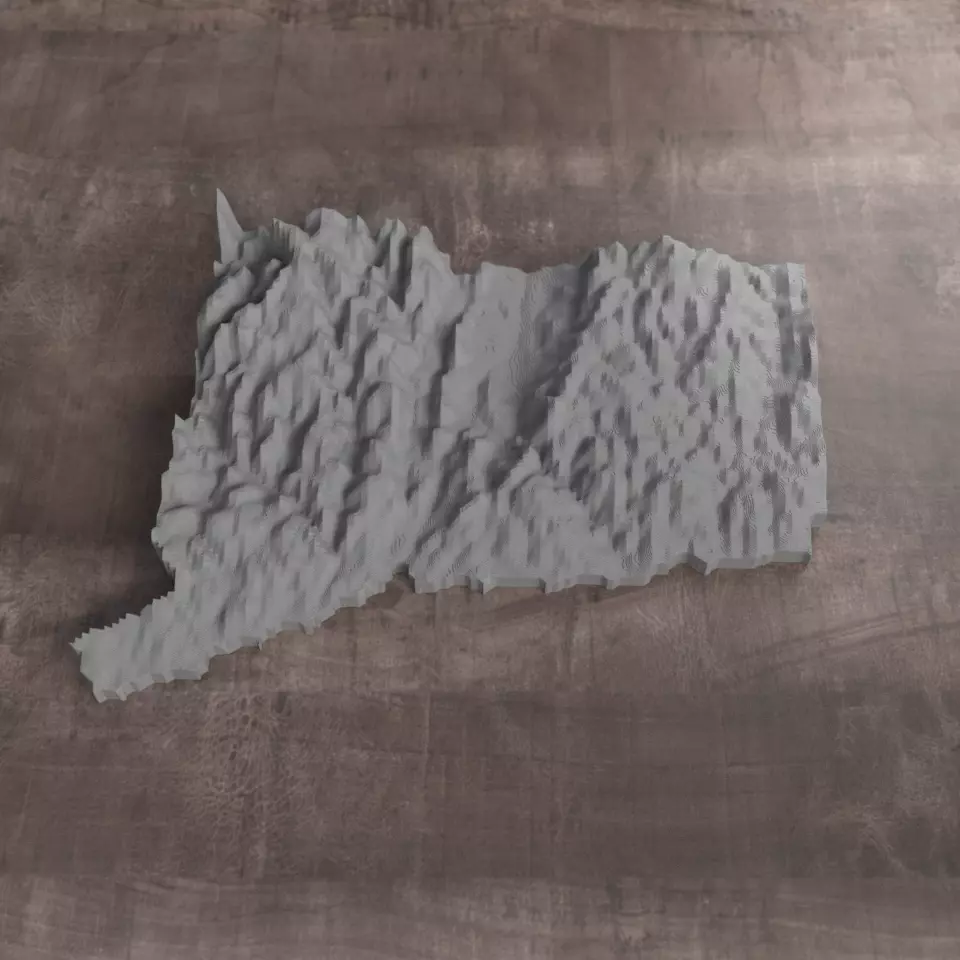 Ready to print Connecticut State 3D model 3D print model