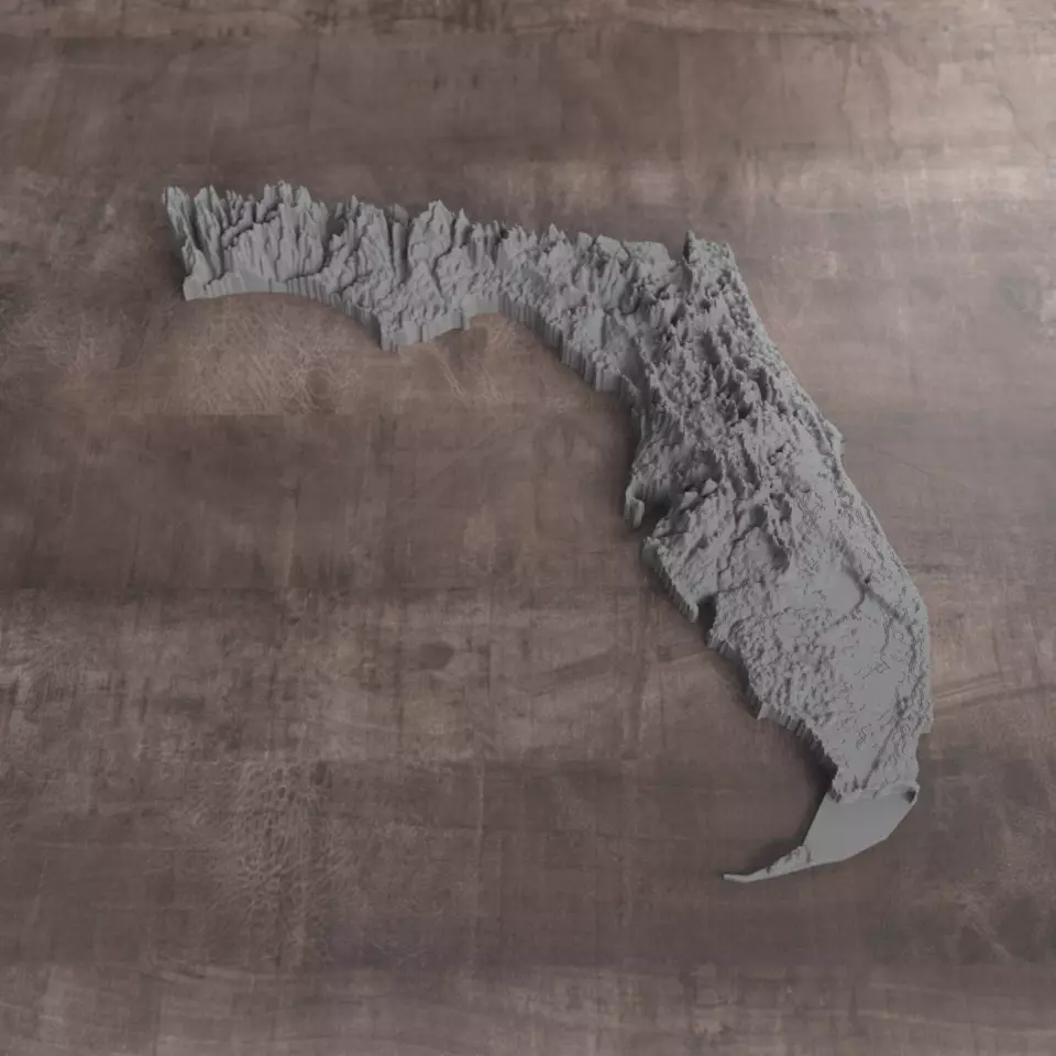 Ready to print Florida State 3D model 3D print model