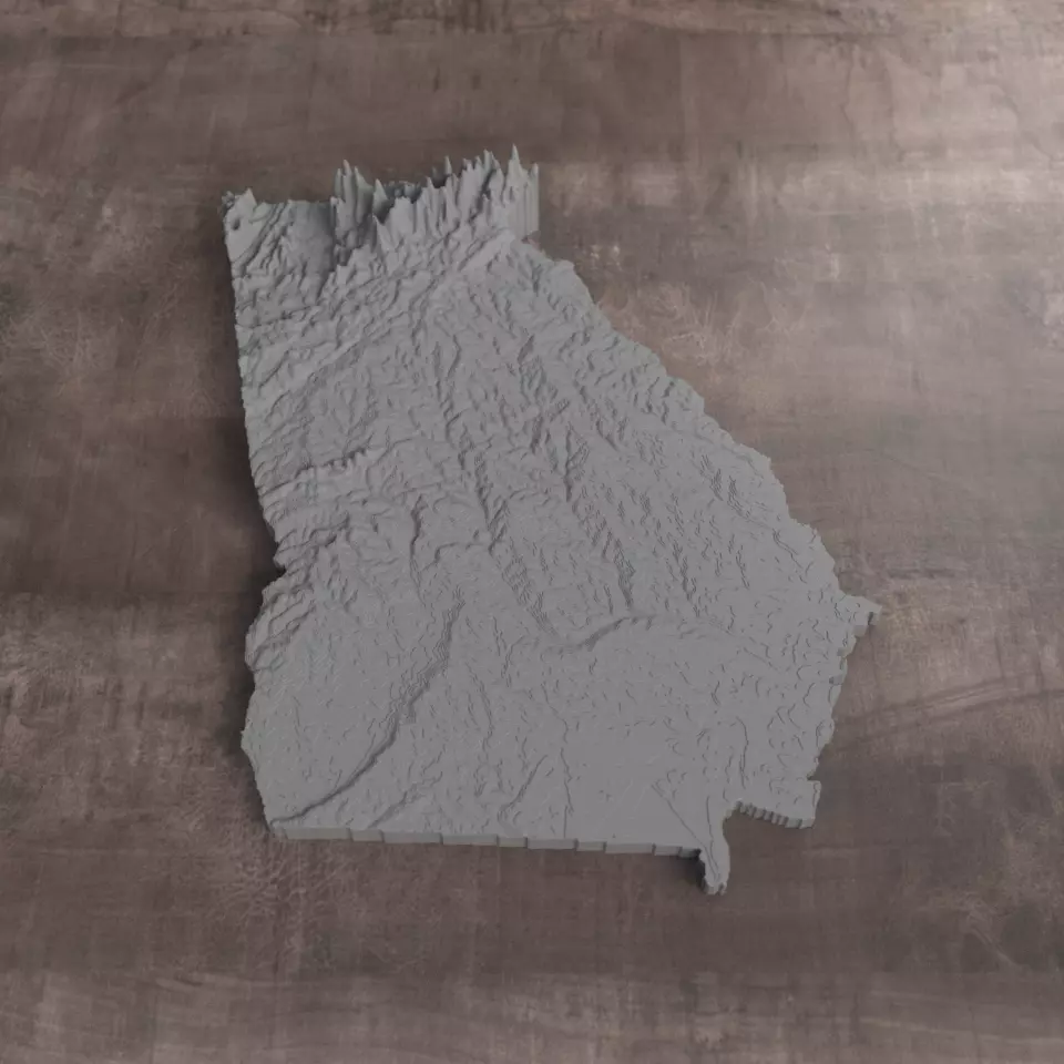 Ready to print Georgia State 3D model 3D print model