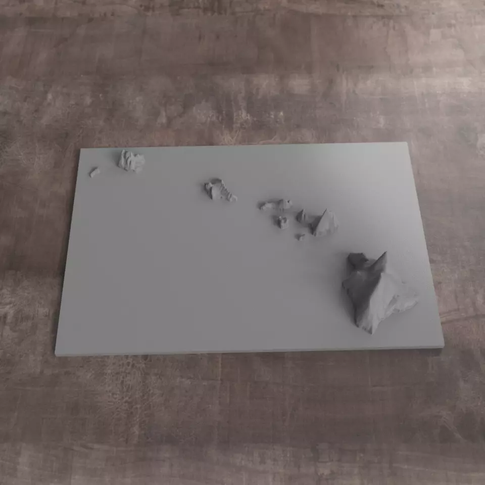 Ready to print Hawaii State 3D model 3D print model