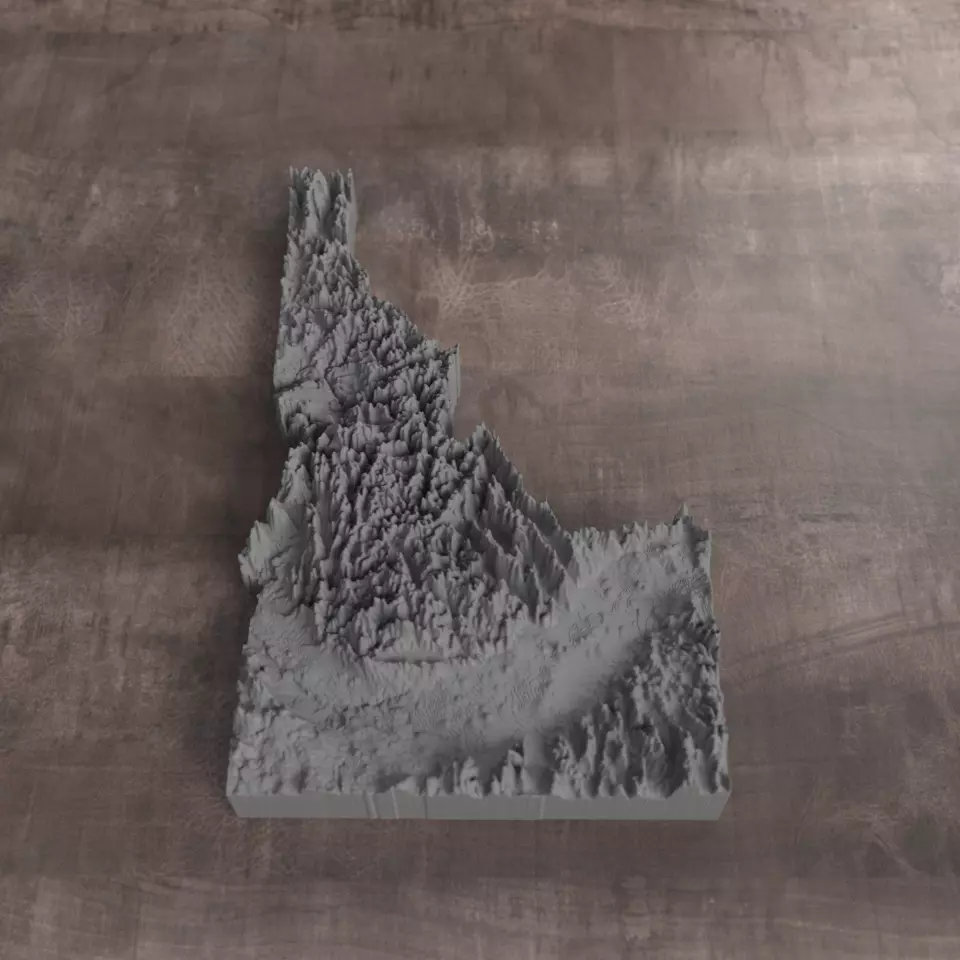Ready to print Idaho State 3D model 3D print model