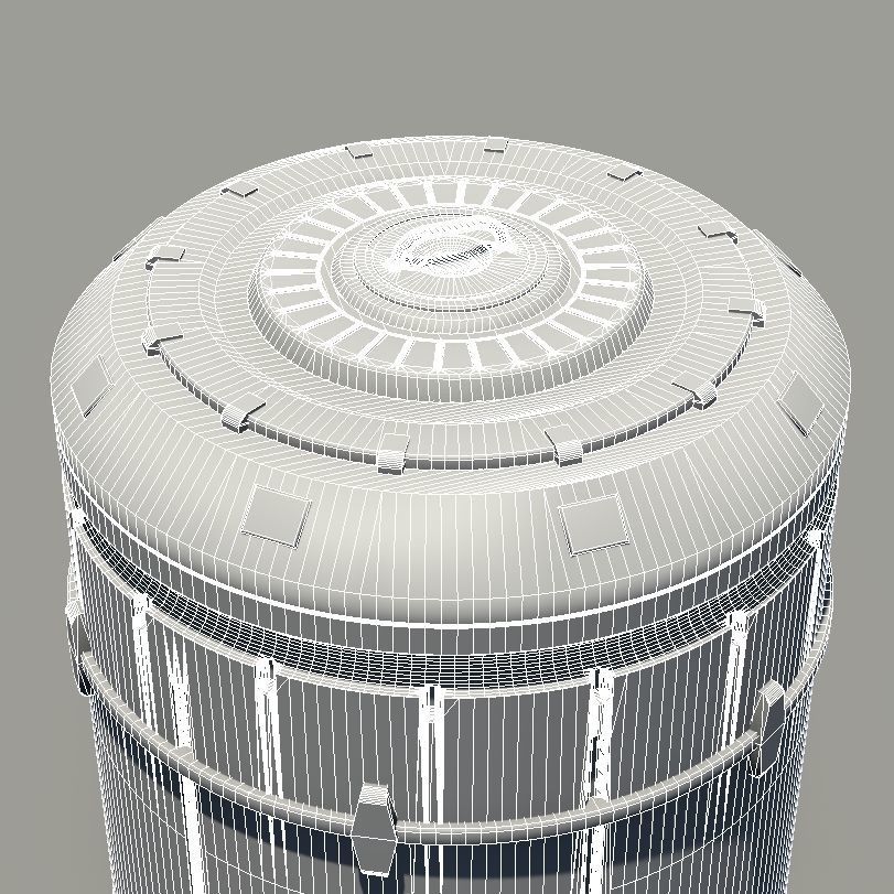 Sci-fi asset - round container 3D model_4