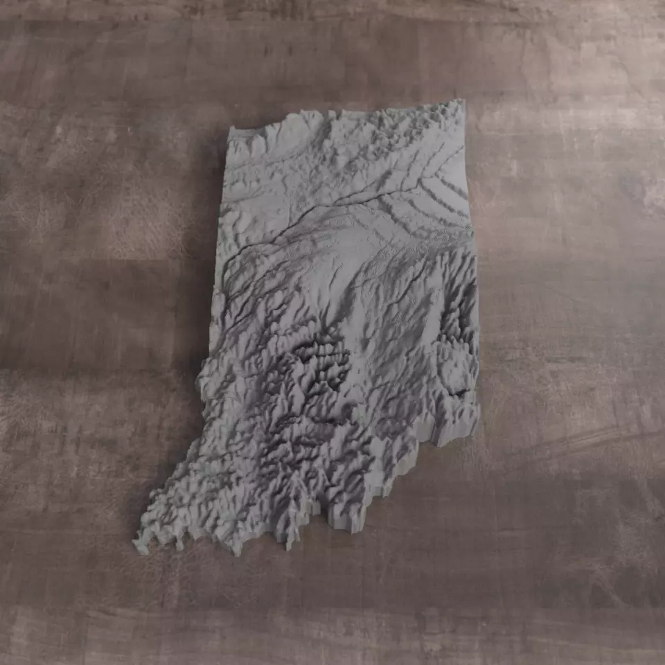 Ready to print Indiana State 3D model 3D print model