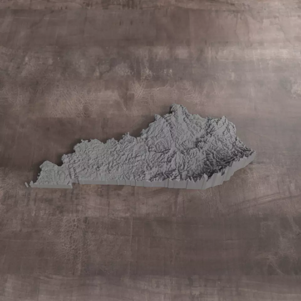 Ready to print Kentucky State 3D model 3D print model