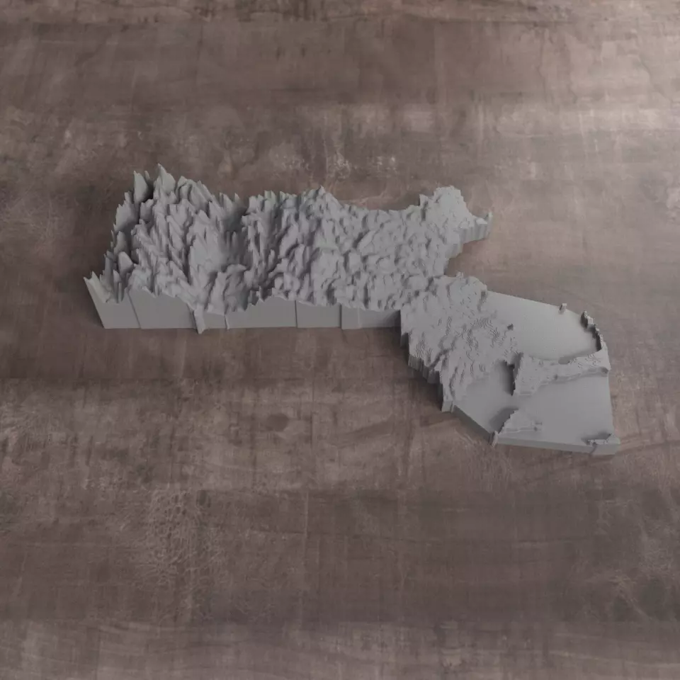 Ready to print Massachusets State 3D model 3D print model