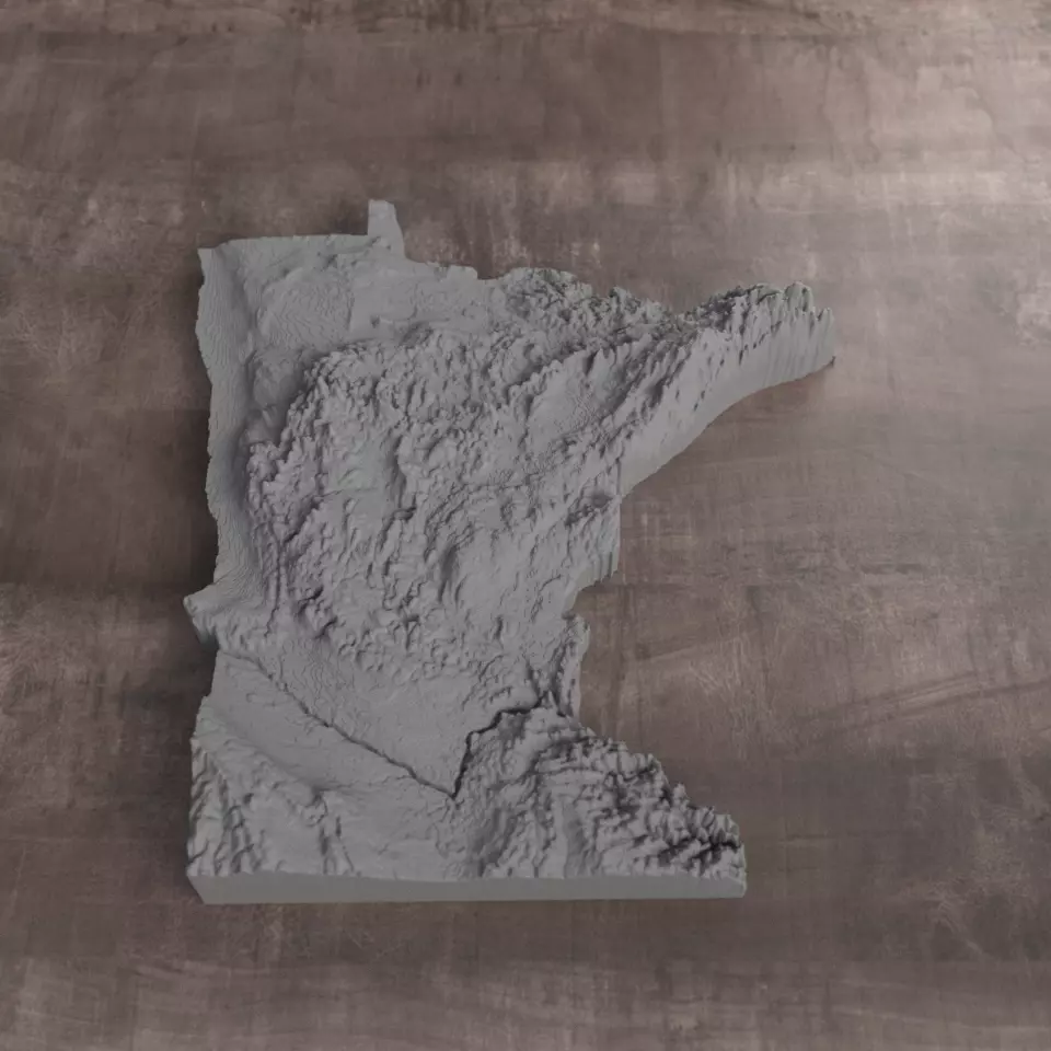 Ready to print Minnesota State 3D model 3D print model