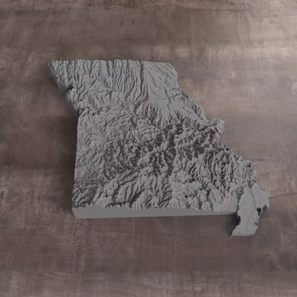 Ready to print Missouri State 3D model 3D print model