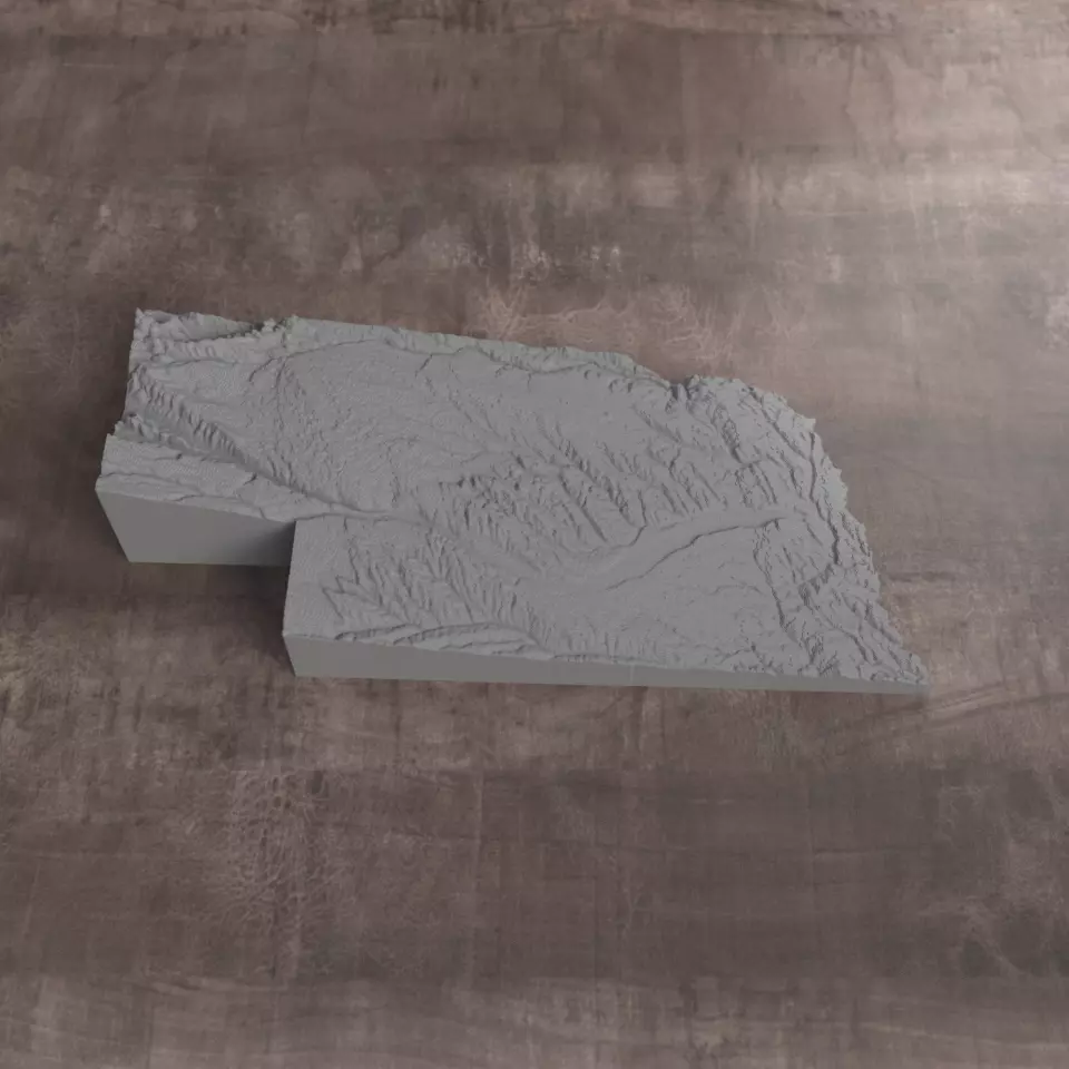 Ready to print Nebraska State 3D model 3D print model