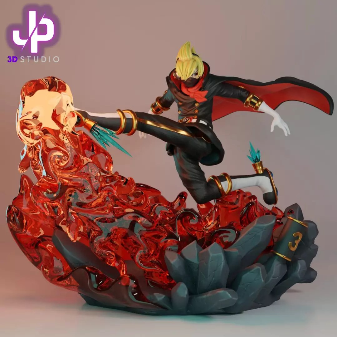 Sanji Germa 66 Stealth Black ONE PIECE 3D FIGURE 3D print model