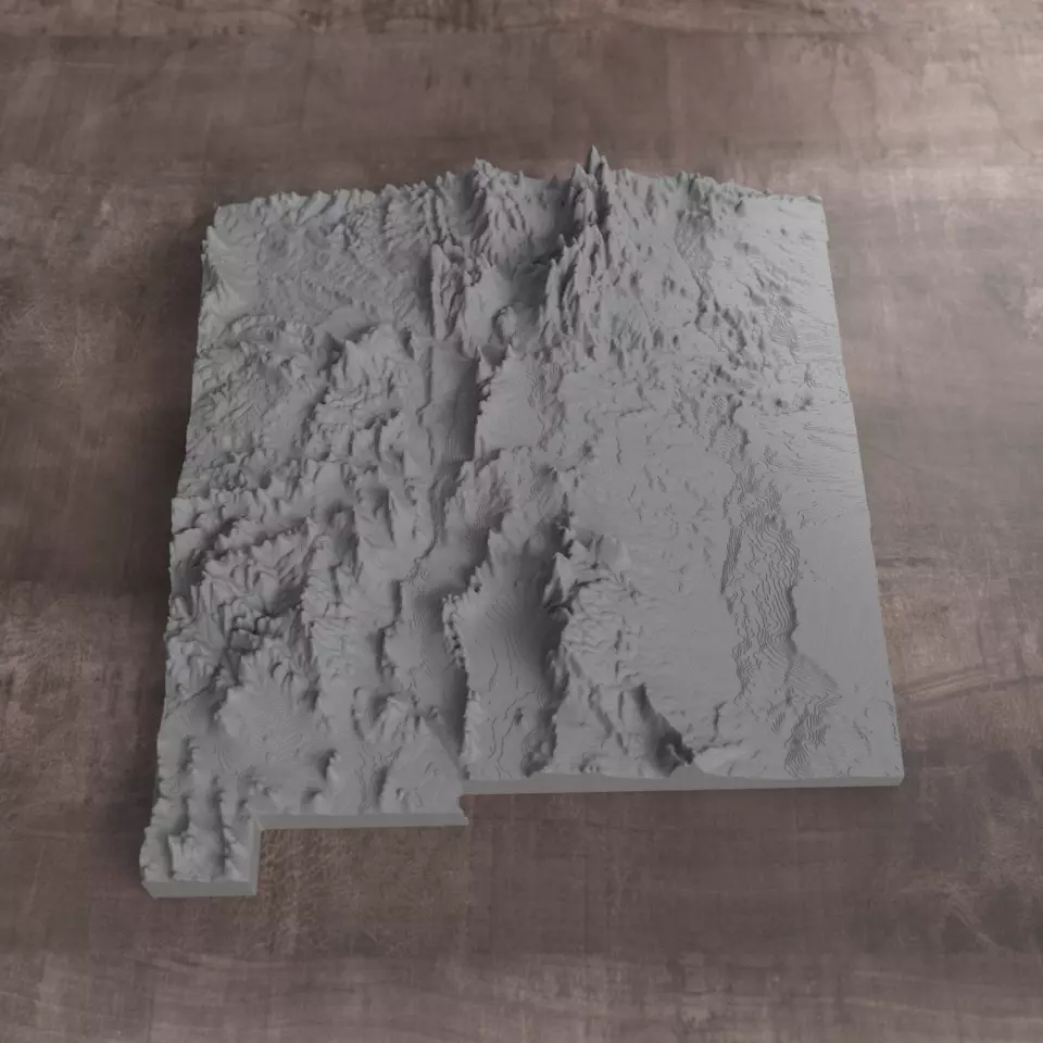 Ready to print New Mexico State 3D model 3D print model