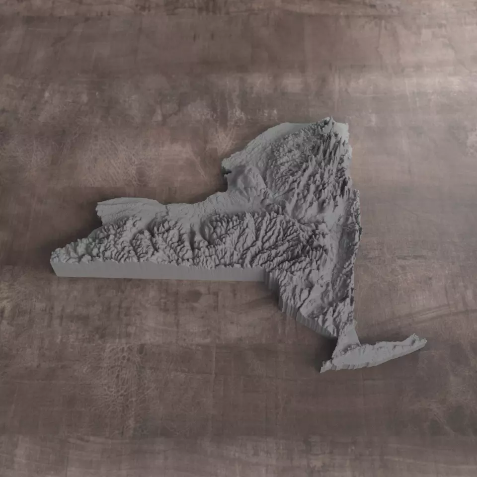 Ready to print New York State 3D model 3D print model