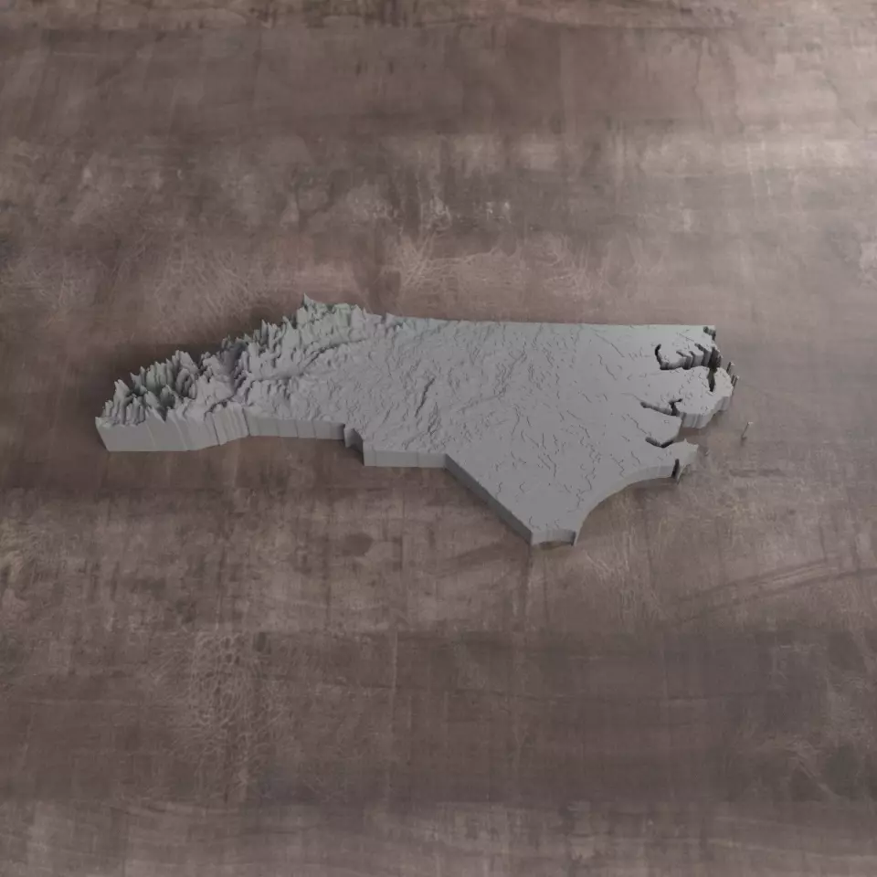Ready to print North Carolina State 3D model 3D print model