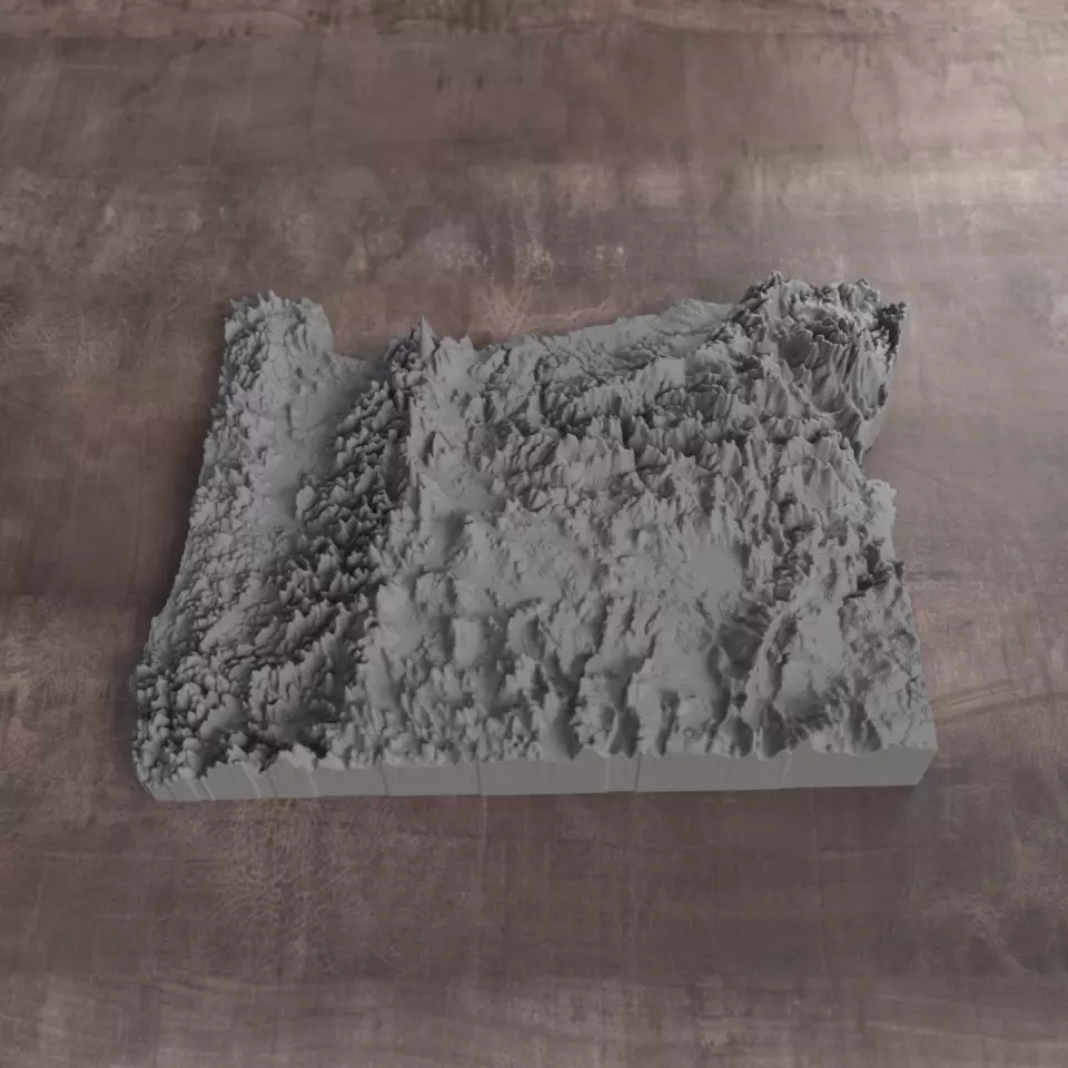 Ready to print Oregon State 3D model 3D print model