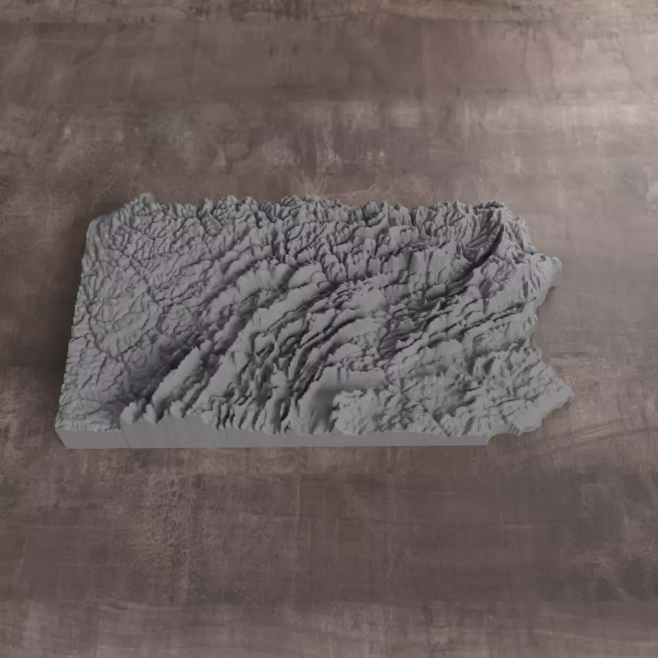 Ready to print Pennsylvania State 3D model 3D print model