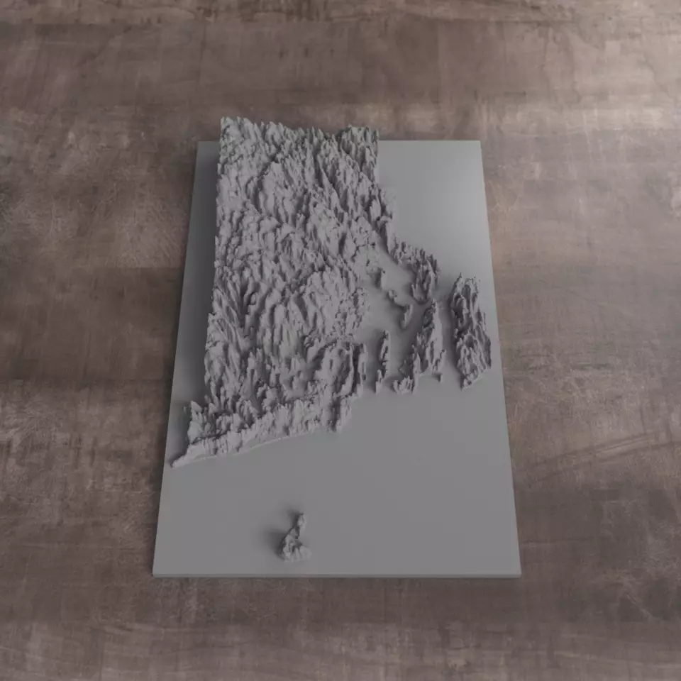 Ready to print Rhode Island State 3D model 3D print model