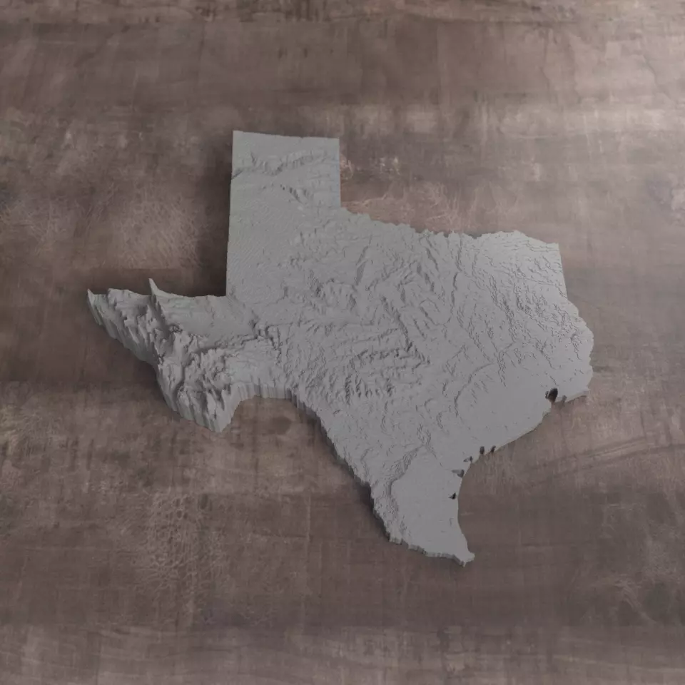 Ready to print Texas State 3D model 3D print model