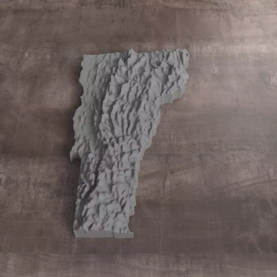 Ready to print Vermont State 3D model 3D print model