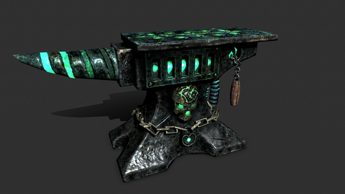 anvil of the undead Low-poly 3D model
