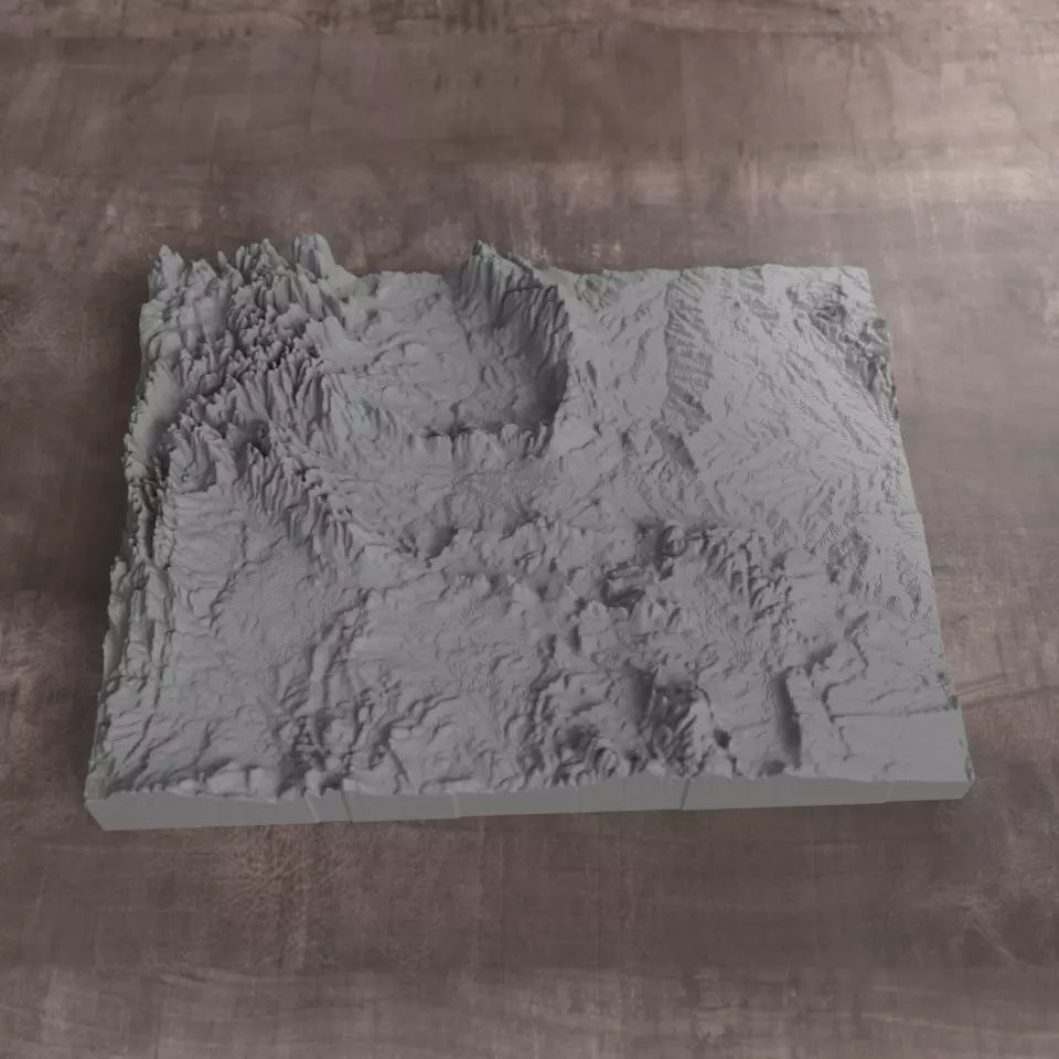 Ready to print Wyoming State 3D model 3D print model