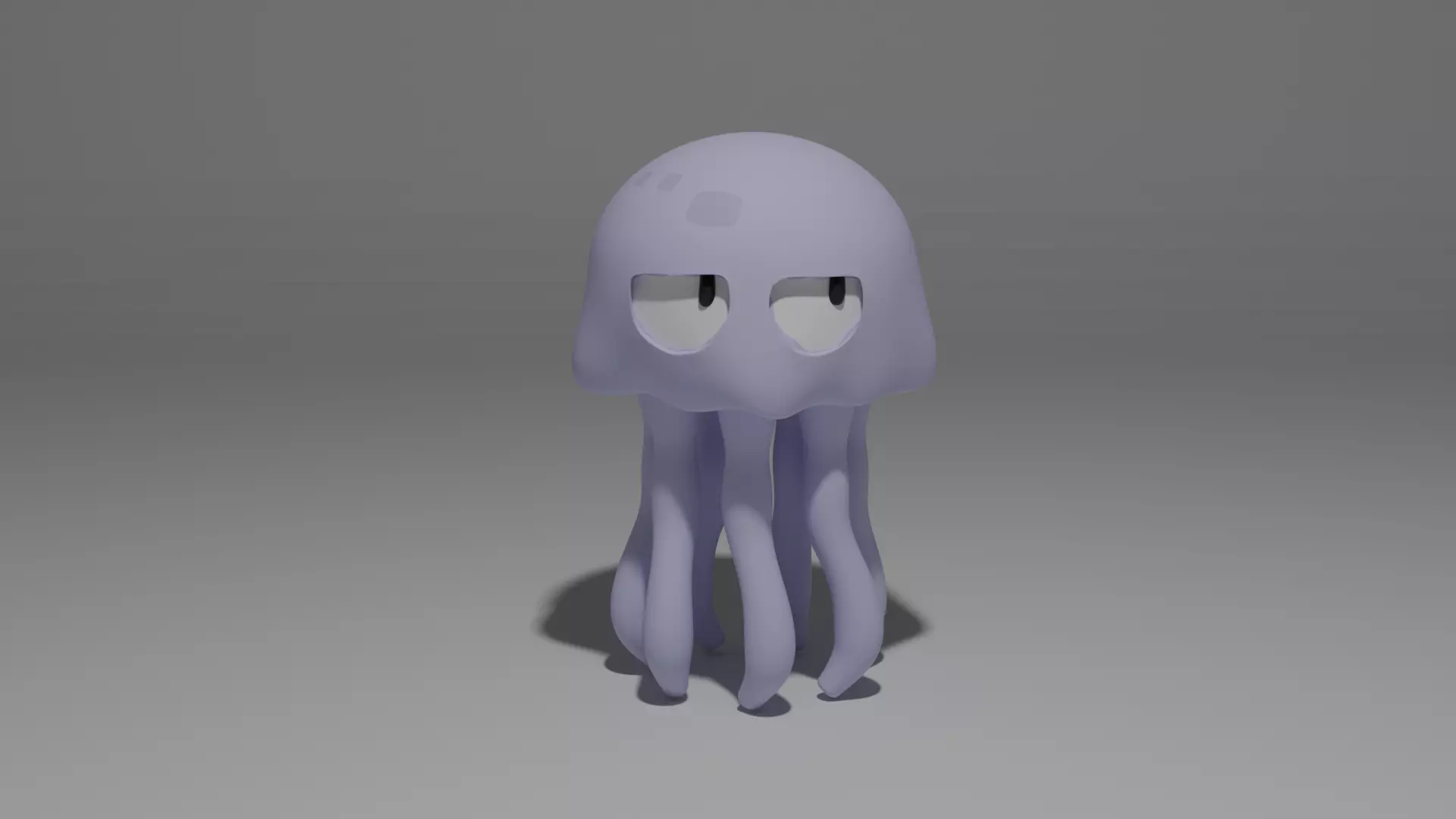 Cute Stylized Cartoon Jellyfish - 3D Printable Character 3D print model