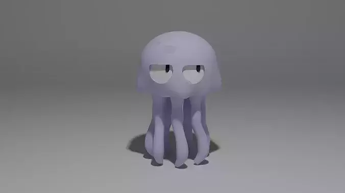 Cute Stylized Cartoon Jellyfish - 3D Printable Character
