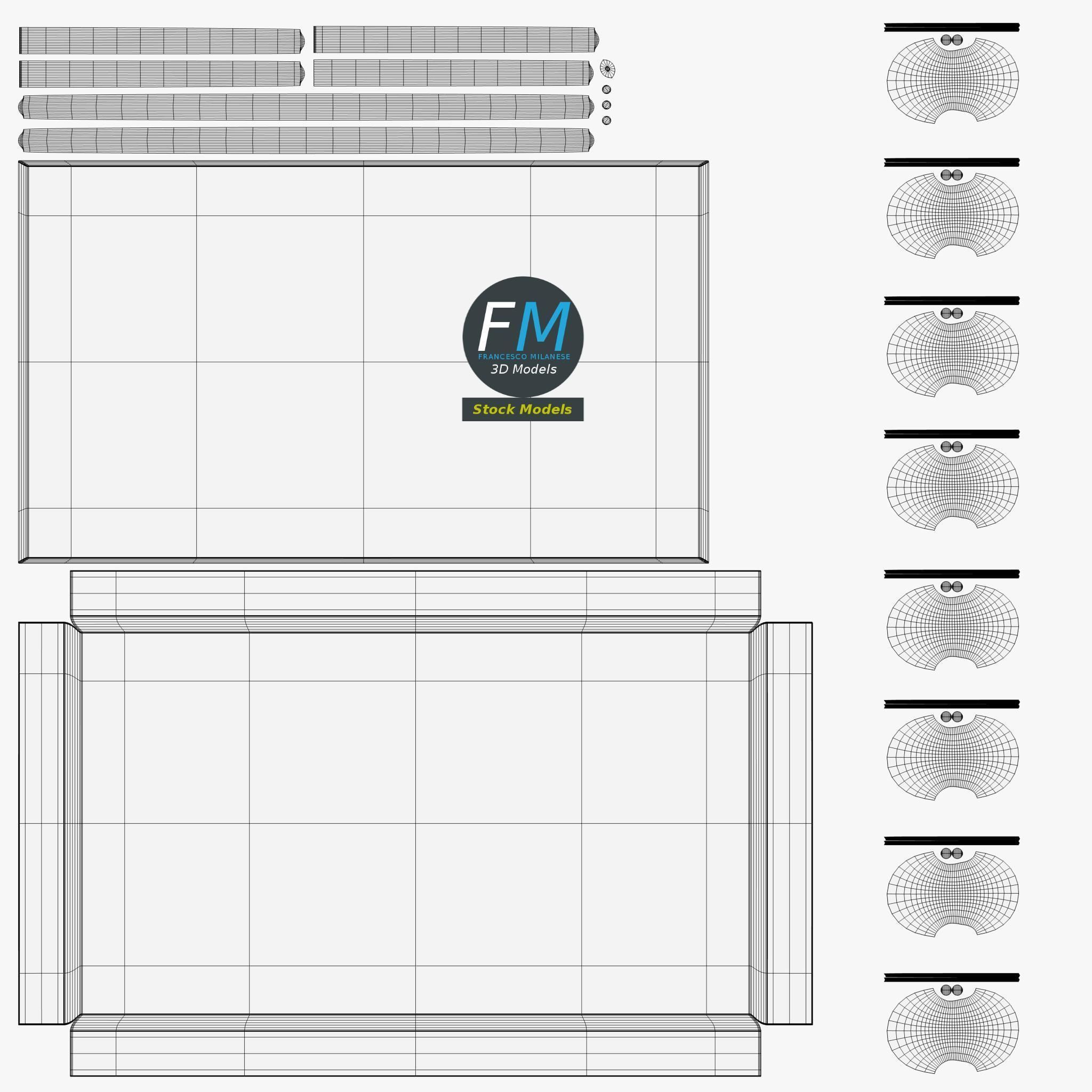 Newton cradle 1 3D model_11