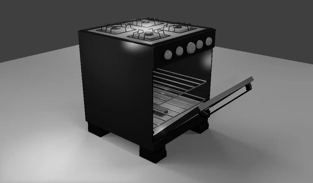 Fogao Free low-poly 3D model