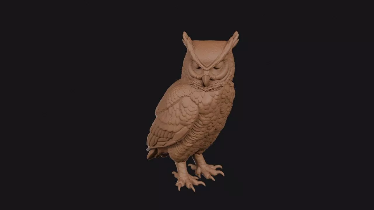 owl 3d model 3D print model