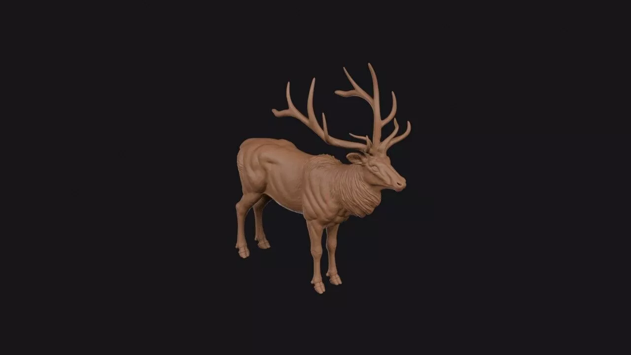 elk 3d model 3D print model