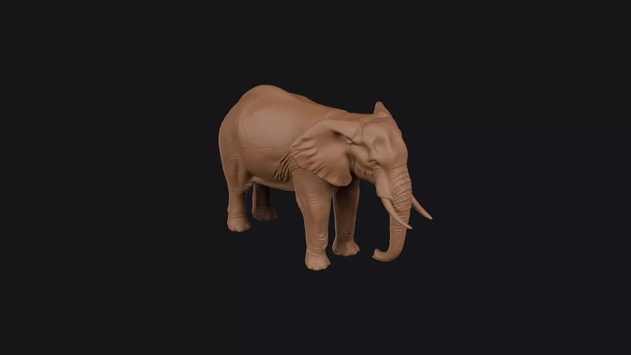 elephant 3d model 3D print model