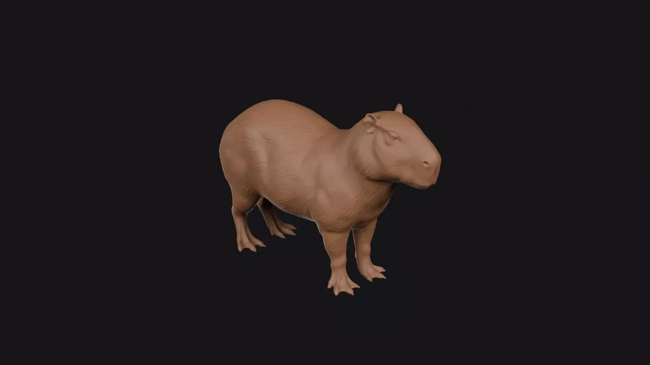 capybara 3d model 3D print model