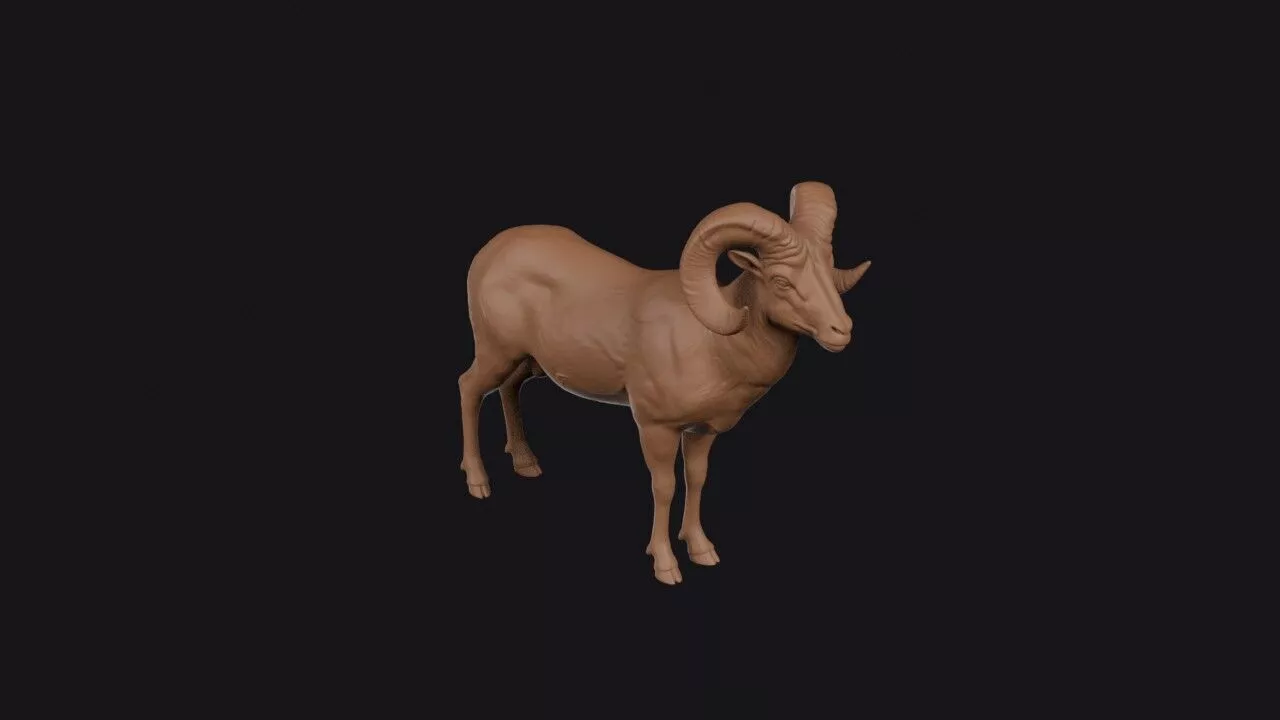 bighorn sheep 3d model 3D print model