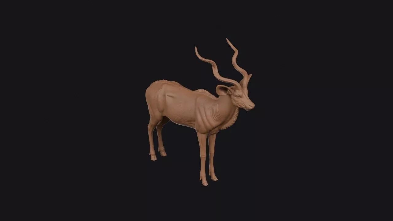antelope 3d model 3D print model