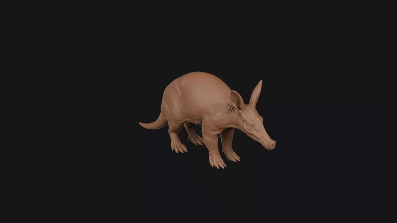 aardvark 3d model 3D print model