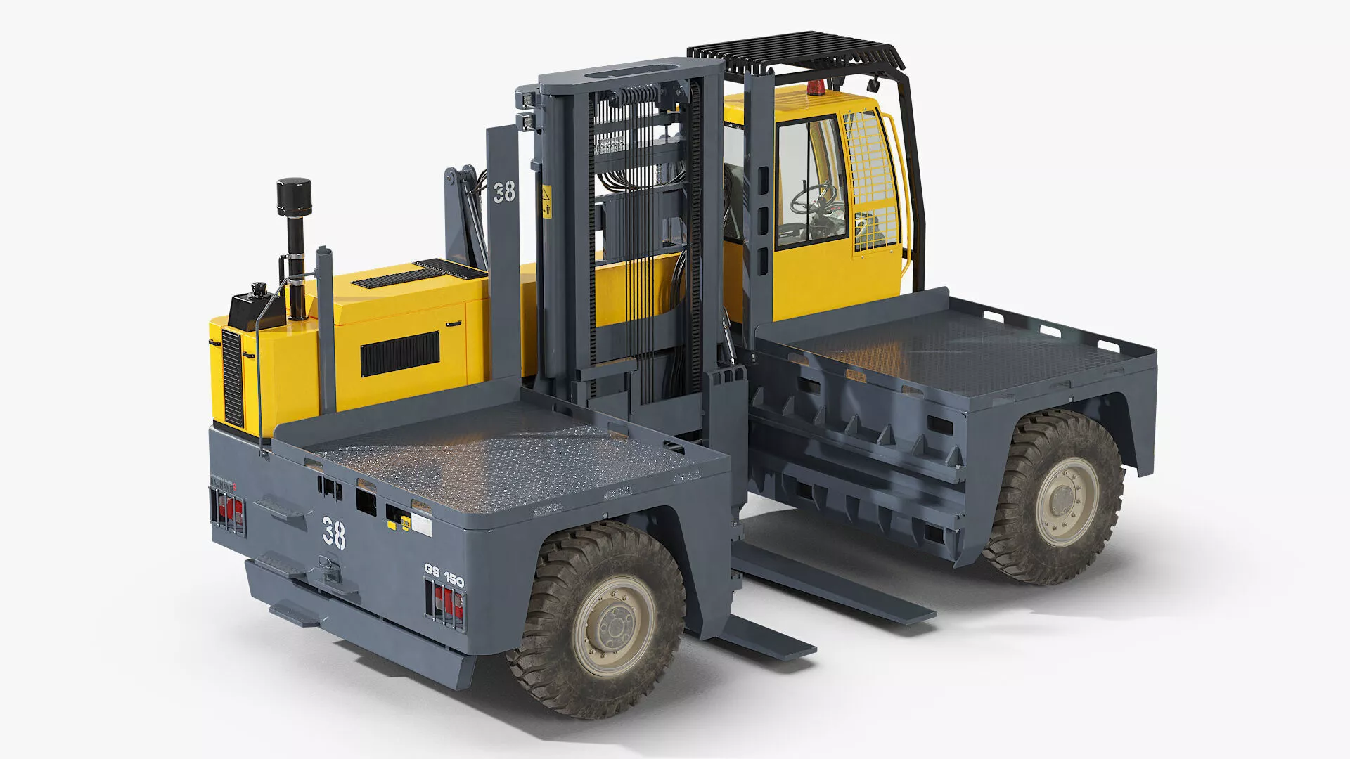 Baumann Forklift Truck GS 150 Model Rigged for Cinema 4D 3D model
