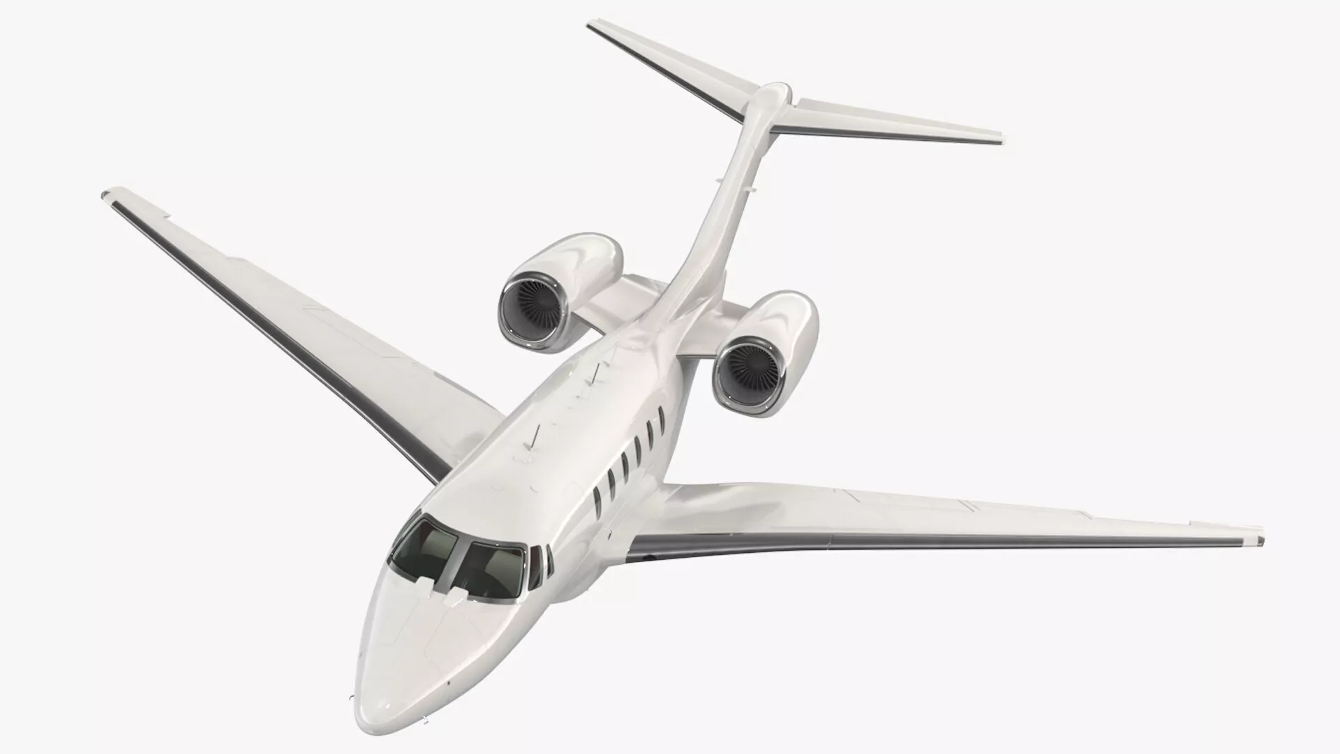 Luxury Private Jet with Interior Rigged for Maya 3D model