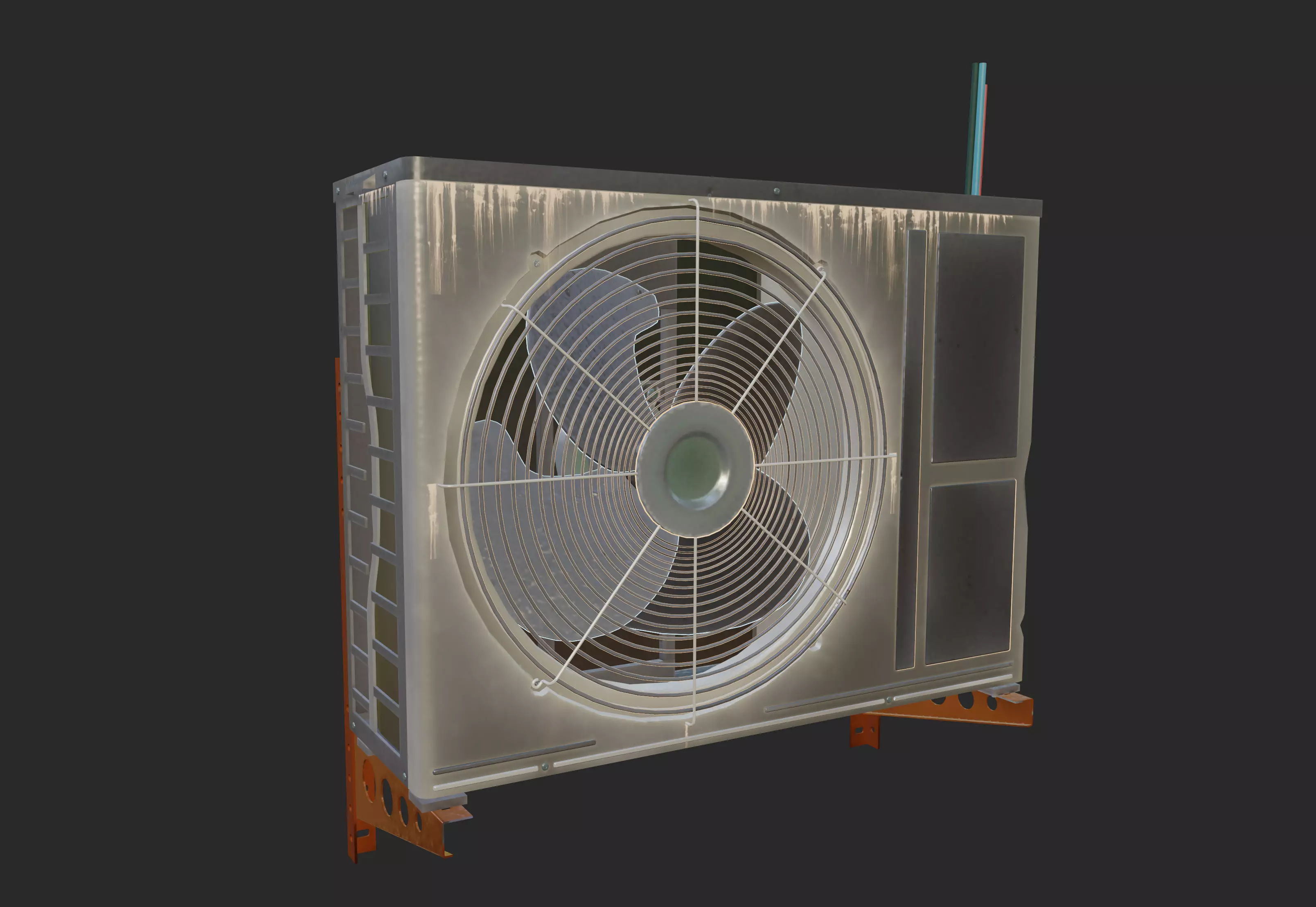 Industrial Air Conditioner Outdoor Unit High Detail PBR Model Low-poly 3D model