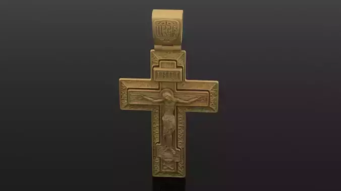 Cross gold pendant