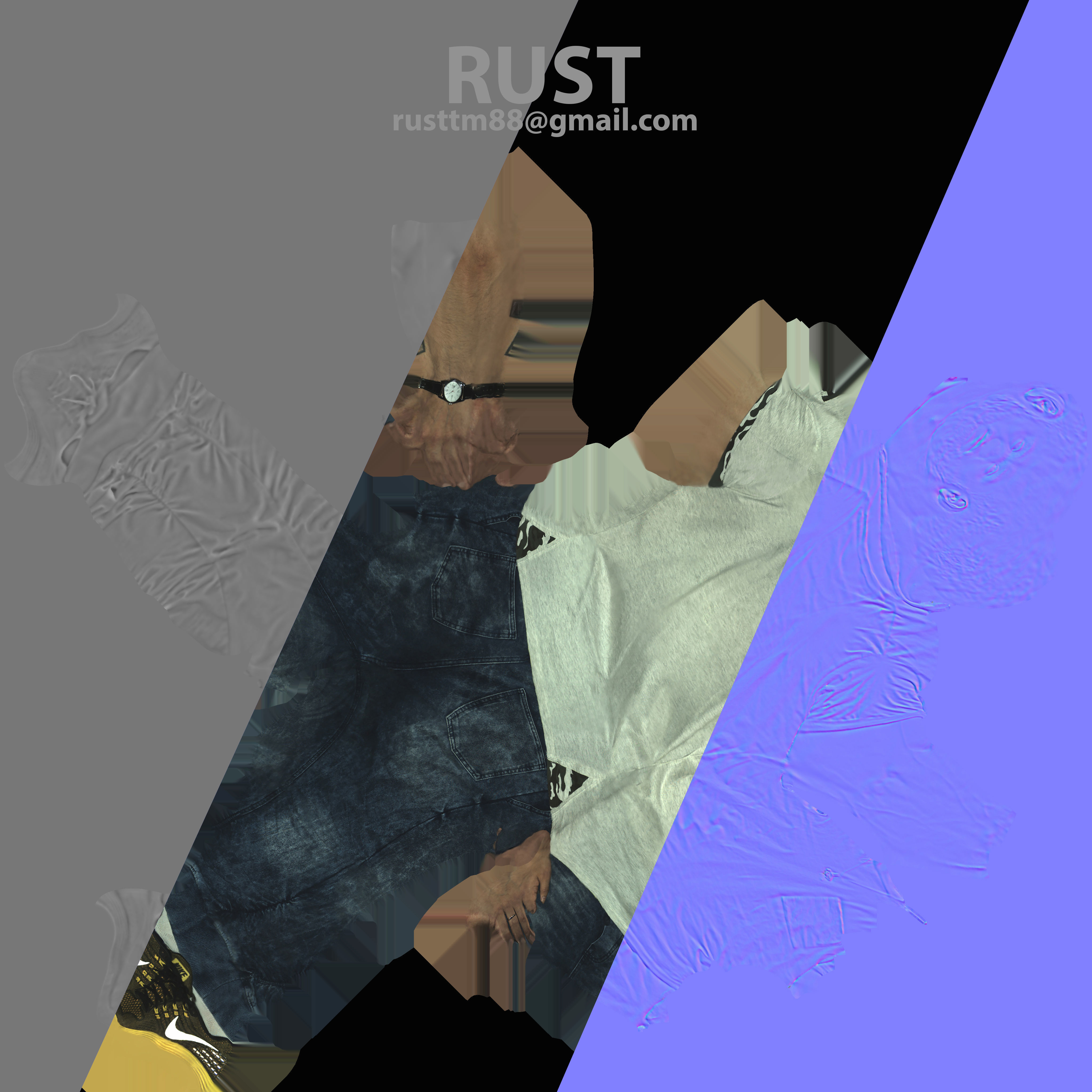 3d scan man 1 Free 3D model_6