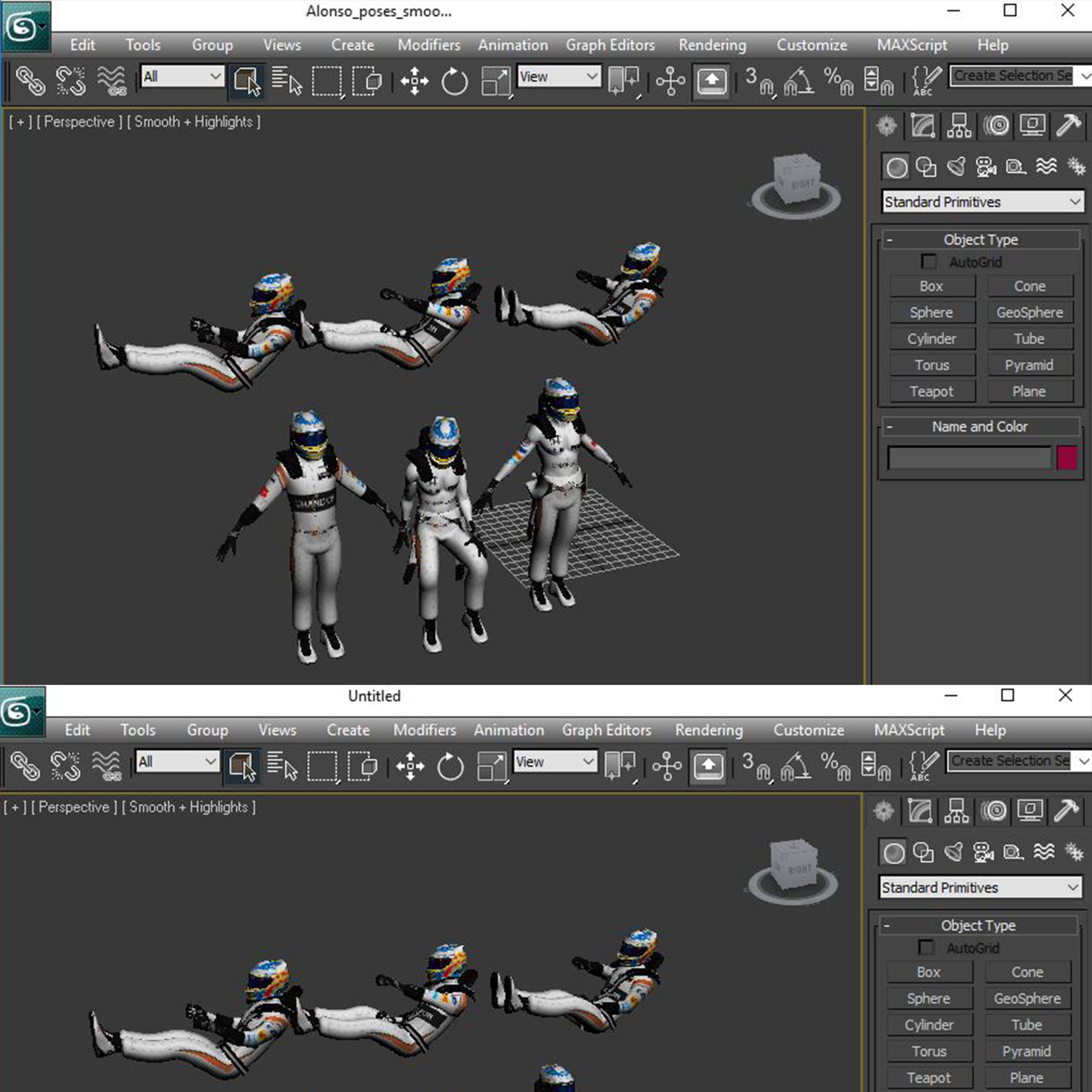 Fernando Alonso 2017 Low-poly 3D model_11