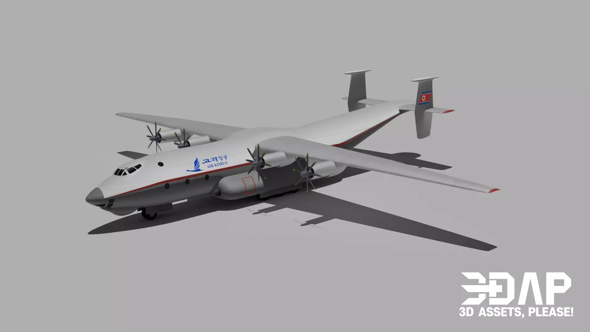 Bonus - Antonov An-22 Antei Air Koryo Version 3D model