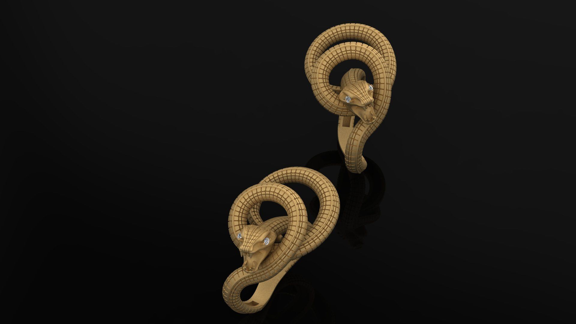 Snake ring 162 3D print model_1