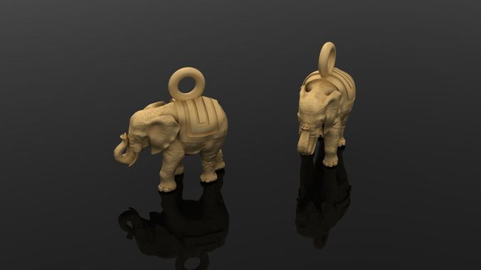 Pendant Elephant 181 3D print model