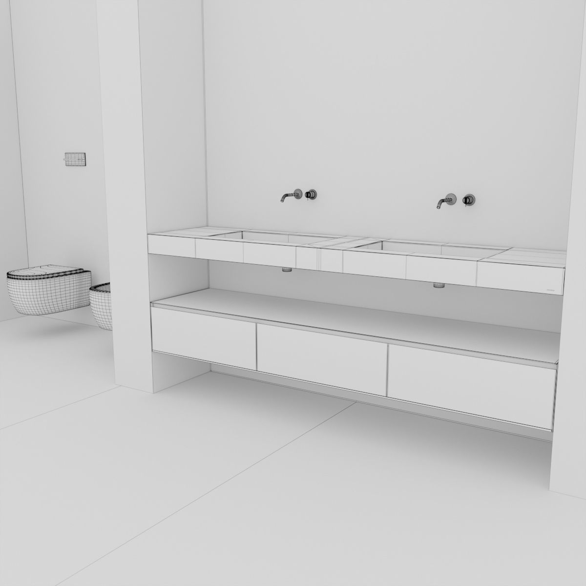 Bathroom furniture set Panta Rel 3 3D model_6
