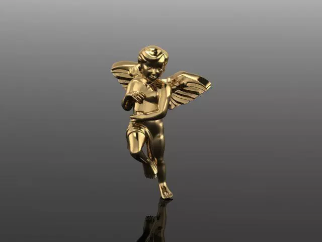 Angel silver 3D print model_0