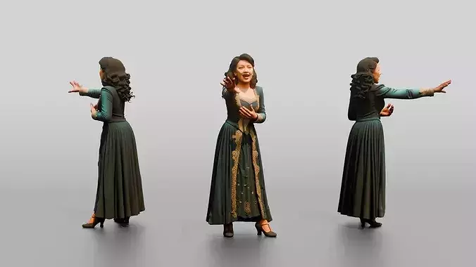 Musical Theater Singer with Dramatic Gesture