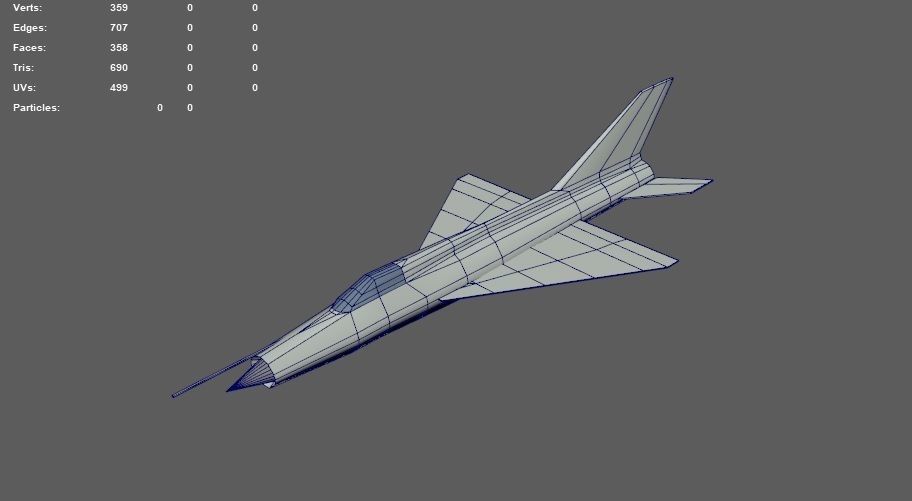 MiG-21 fighter jet Low-poly 3D model_3
