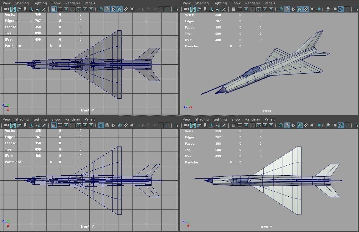 MiG-21 fighter jet Low-poly 3D model_1