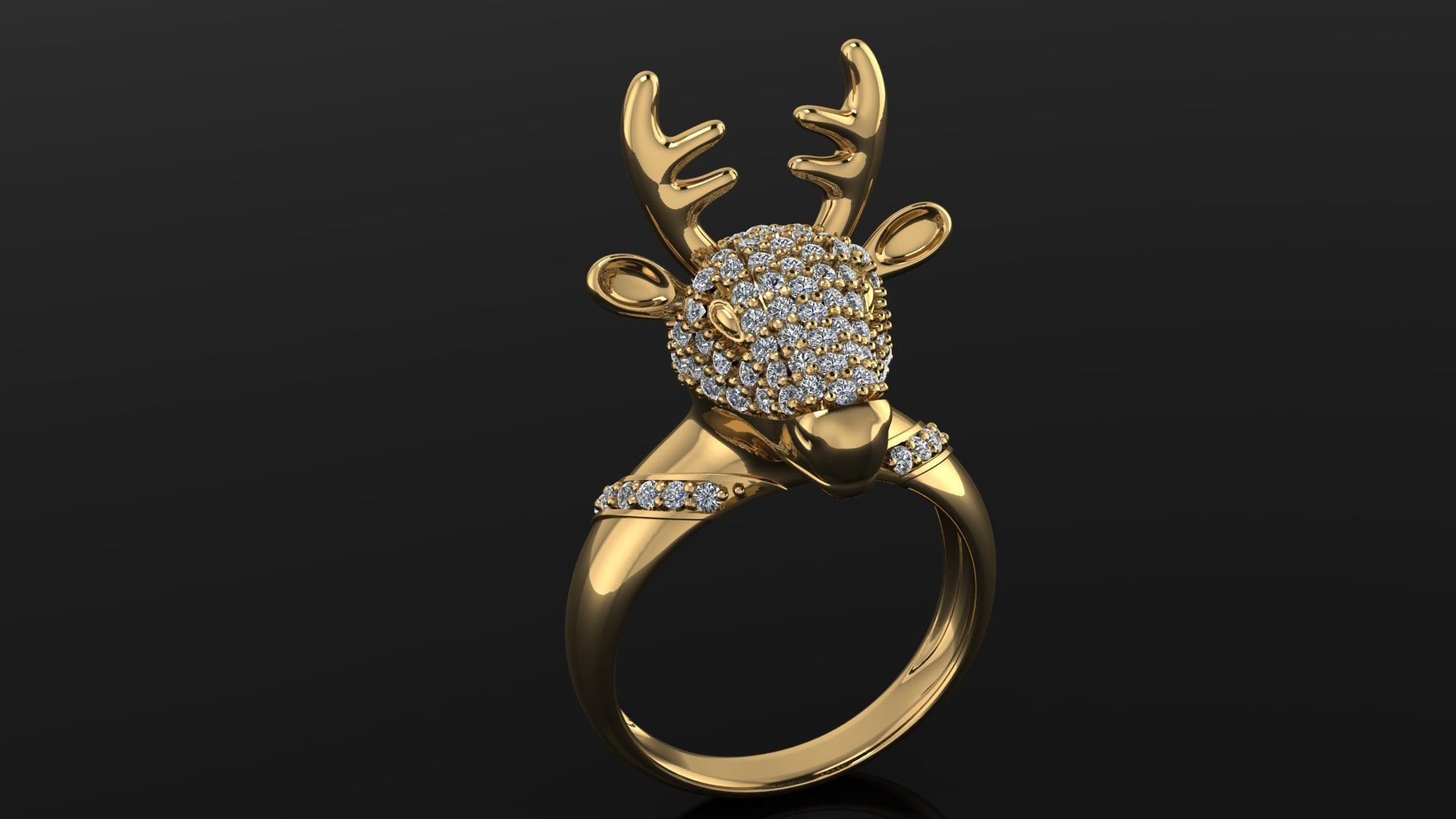 Ring deer 291 3D print model_2